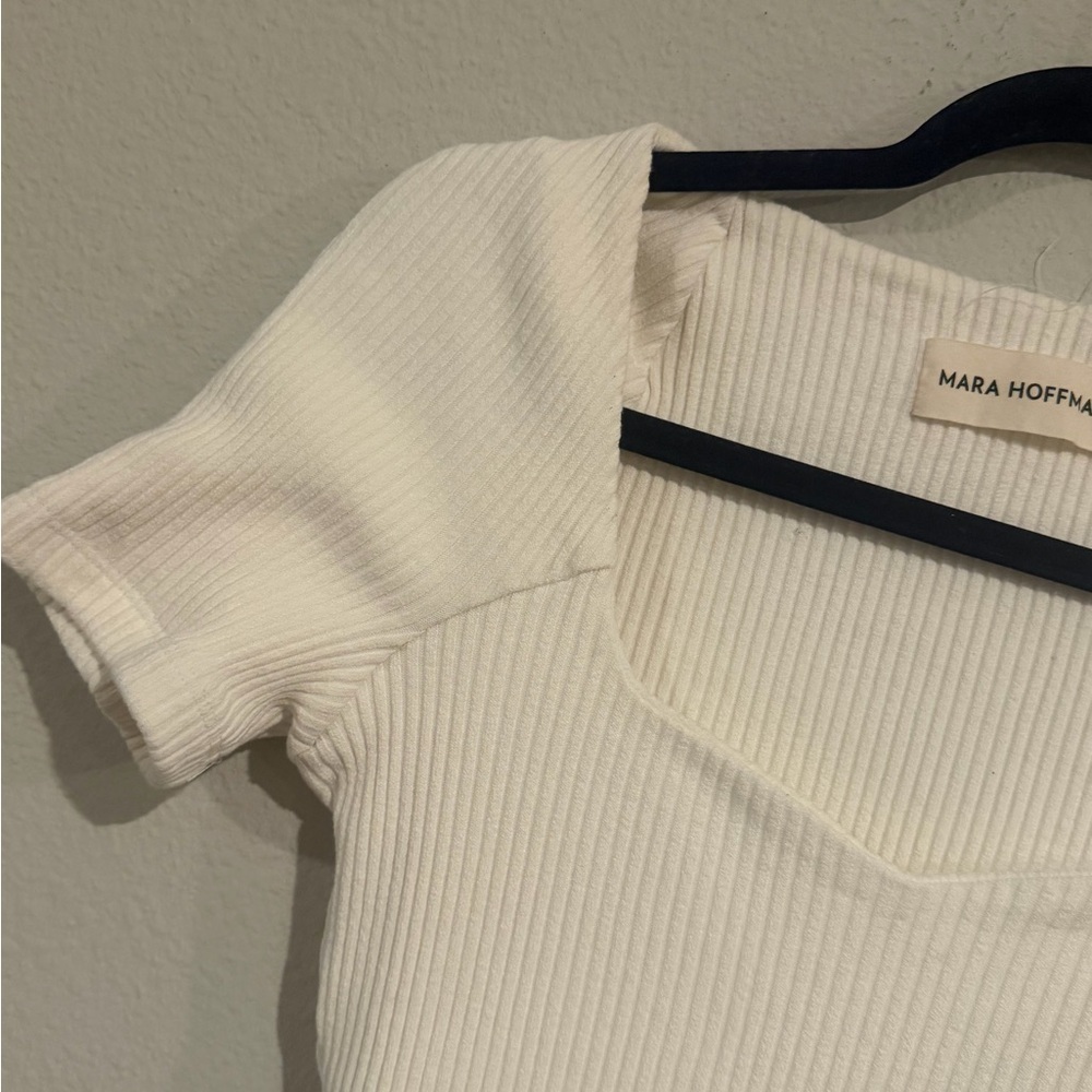 Mara Hoffman Marlowe Bodysuit in Cream size 4 - Picture 5 of 6